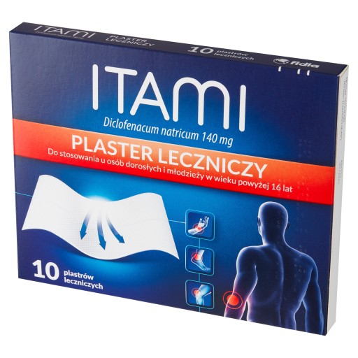 3x Itami, plastry lecznicze, 140 mg - 10 sztuk, Stada (30sztuk)