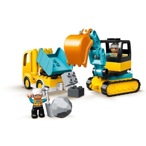 LEGO DUPLO ГРУЗОВИК И ГУСЕНИЧНЫЙ ЭКСКАВАТОР СТРОИТЕЛЬНЫЙ БУЛЬДОСТЕР 10931