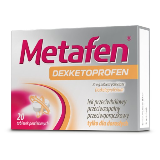 Метафен Декскетопрофен Обезболивающее 20 таб.