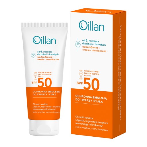 Oillan Sun SPF50, крем с фильтром 100 мл