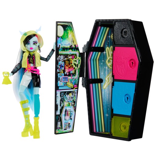 Monster High Фрэнки Штейн Straszysecrets Series 3 Неоновый комплект HNF79