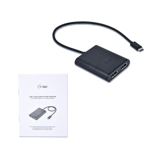 АДАПТЕР I-TEC 2 ДВОЙНОЙ ПОРТ ДИСПЛЕЯ DP USB-C 4K