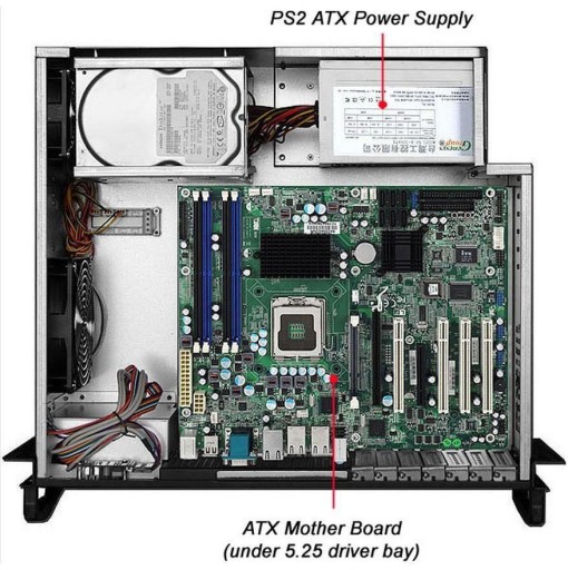 Серверный корпус Techly PC ATX Rack 19 дюймов, 4U, черный