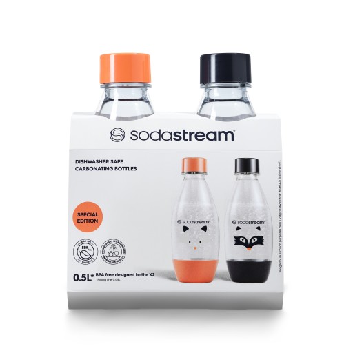 Набор бутылочек меньшего размера для карбонизатора Sodastream 0,5л «Барсук/енот», две упаковки.