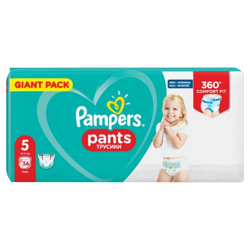БРЮКИ PAMPERS 5 БРЮКИ 56 ШТ STOP&PROTECT НОВИНКА
