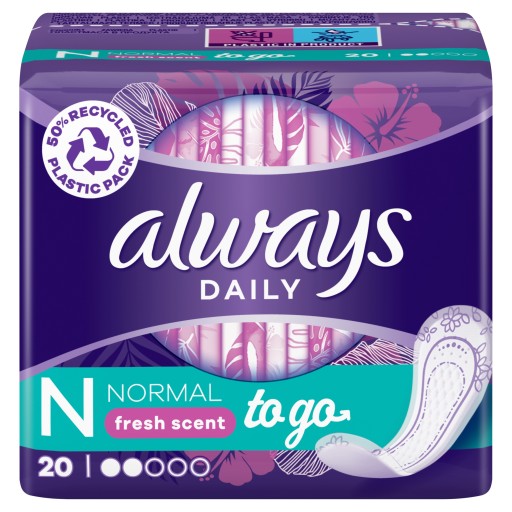 ALWAYS Dailies Singles To Go Fresh Гигиенические прокладки, 20 шт.