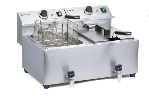 Фритюрница с краном 2 × 8 л HENDI 16л 230В/3500Вт