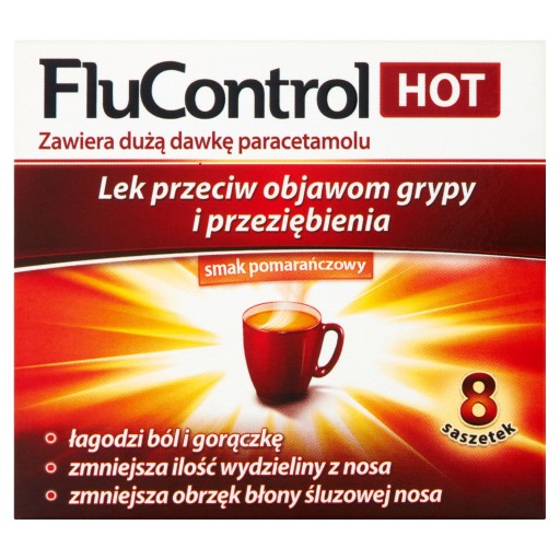 Flucontrol Hot 8 пакетиков от гриппа и простуды