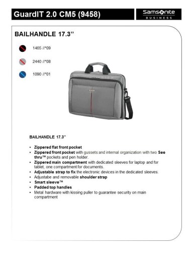 Сумка для ноутбука Samsonite CM5-09-004 с диагональю 17,3 дюйма