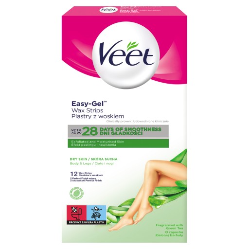 VEET Professional Полоски с воском для депиляции тела - сухая кожа 1 упаковка-1