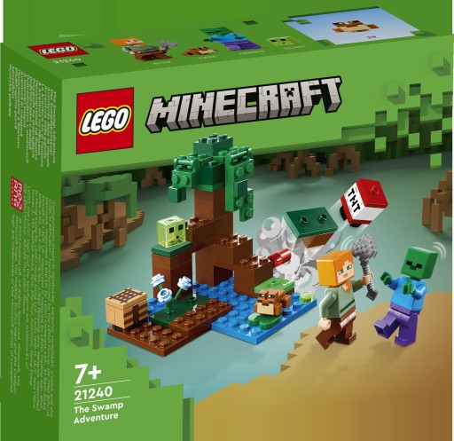 LEGO MINECRAFT - Болотное приключение 21240 + БУМАЖНЫЙ ПАКЕТ LEGO