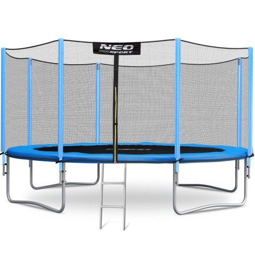 Trampolina ogrodowa 13ft/404cm z siatką zewnętrzną i drabinką Neo-Sport