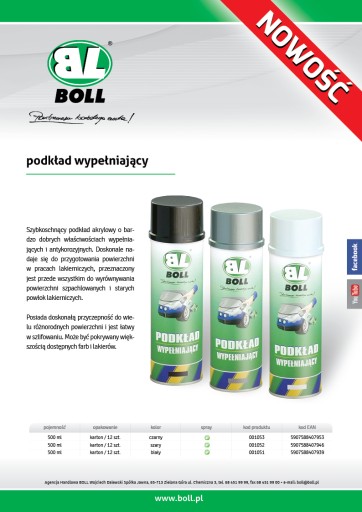 BOLL STRONG FILLING PRIMER антикоррозионный цвет БЕЛЫЙ 500мл СПРЕЙ 1331