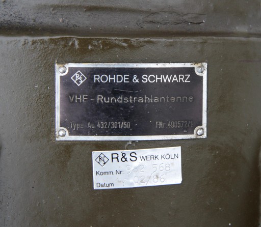 КУЛИНЕАРНАЯ АНТЕННА ROHDE SCHWARZ 100–158 МГц