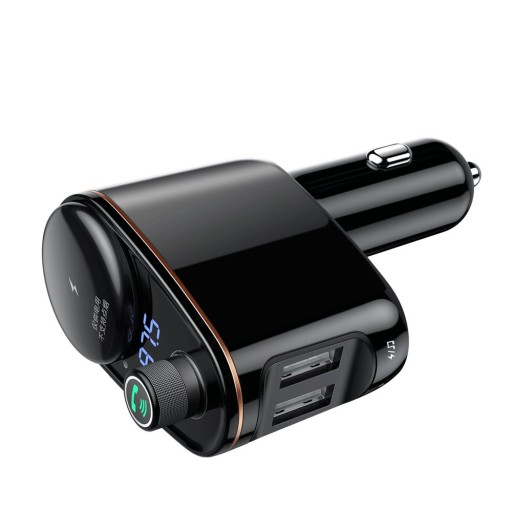 FM-передатчик Baseus, Bluetooth, MP3, зарядное устройство, 2 порта USB