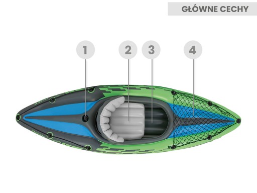 НАСОС ВЕСЛА ДЛЯ КАЯКА CHALLENGER INTEX 68305