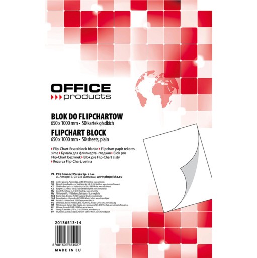 Блокнот для флипчарта 65x100 50 карточек гладкий для досок Office Products х 3 шт.