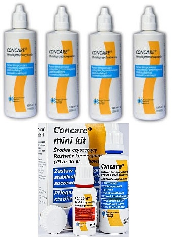 Жидкость Concare для жестких линз 4 шт + Миникит