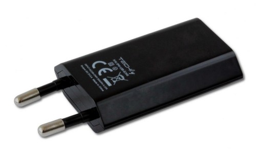 СЕТЕВОЕ ЗАРЯДНОЕ УСТРОЙСТВО 230В - USB 5В 1А SLIM ЧЕРНОЕ