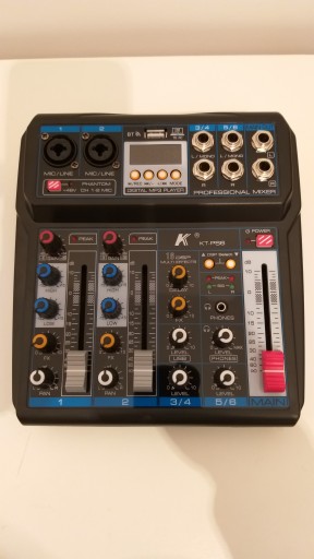 Микшерный пульт 6 каналов домашний mp3 BT studio