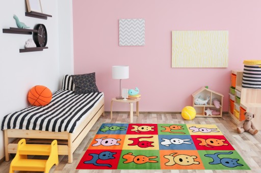 DYWAN FUN KIDS 140x190 DZIECI Pies Kotek Zajączek