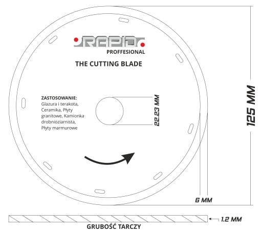 АЛМАЗНЫЙ ДИСК 125 ММ LASER RAPID PROFESSIONAL
