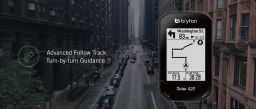 ВЕЛОСИПЕДНЫЙ КОМПЬЮТЕР GPS NAVI BRYTON RIDER 420E WI-FI