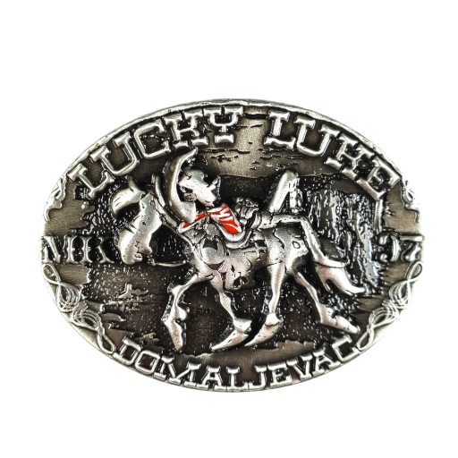 КРАСИВАЯ СЕРЕБРЯНАЯ РЕМЕНЬ С ПРЯЖКОЙ LUCKY LUKE COWBOY HORSE