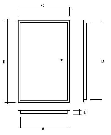 Drzwiczki rewizyjne metalowe 30x30 cm zamek/uchwyt