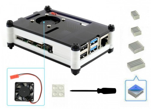 Корпус для Raspberry Pi 4, вентилятор радиатора