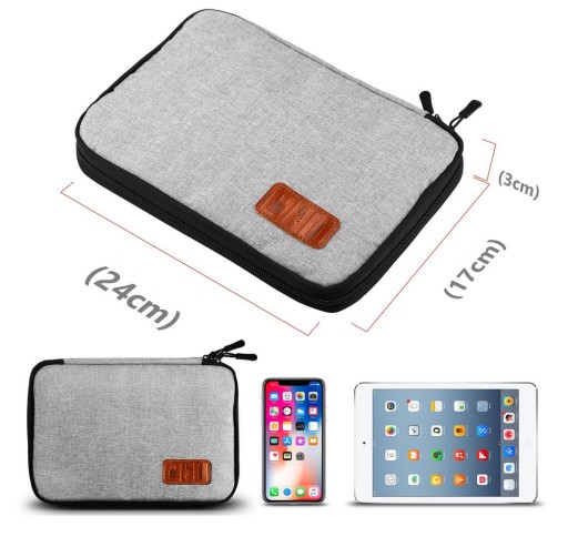 TORBA na KABLE akcesoria ORGANIZER PODRÓŻNY etui podróżna + 5 RZEPÓW