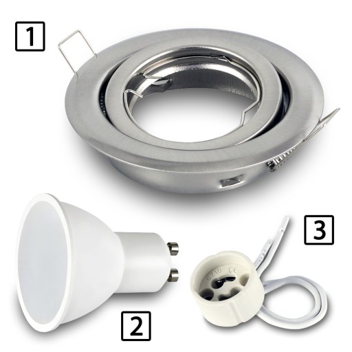 Люверс галогенный светильник для светодиодов MOVABLE SATIN NICKEL