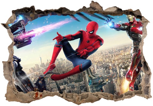 3D наклейки для детей «Человек-Паук: Вдали от дома» 130х90