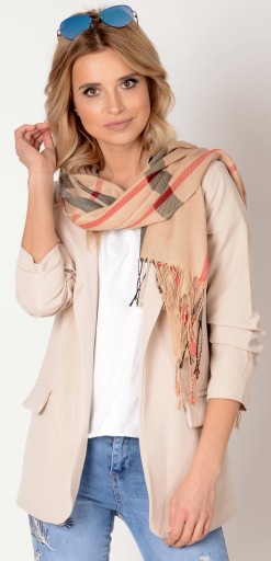 Итальянская куртка женская удлиненная BEIGE XL/42