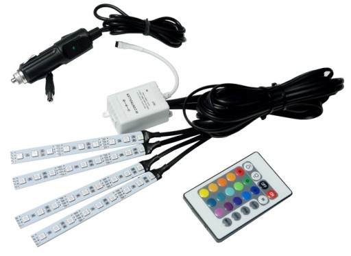 СВЕТОДИОДНОЕ ОСВЕЩЕНИЕ ИНТЕРЬЕРА САЛОНА АВТОМОБИЛЯ RGB