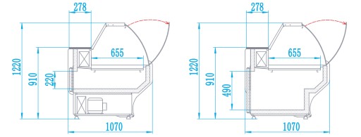 СУПЕР ХОЛОДИЛЬНЫЙ СТОЛЕН RAPA L-E1 MAX 202x107x124см