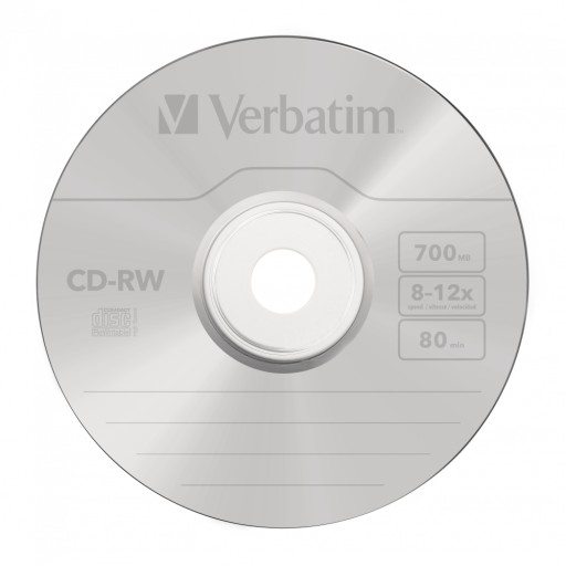 VERBATIM CD+RW (10 шт.) Jewel, 8–12 шт., 700 МБ 43148