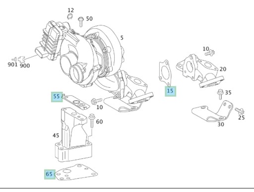 ПРОКЛАДКА МАСЛЯНОГО ОХЛАДИТЕЛЯ MERCEDES 3.0 V6 OM642
