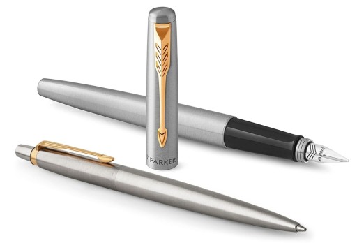 Ручка и шариковая ручка Parker Steel GT Jotter с ГРАВИРОВКОЙ
