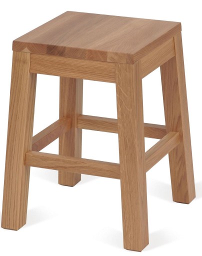 Taboret Luna L lity drewniany stołek dębowy