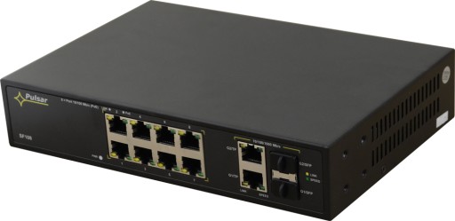 Коммутатор PoE Pulsar SF108-90W — 8xPoE, 2xSFP, 2xGE