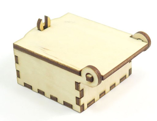 DEKOR SZKATUŁKA PUDEŁKO ZE SKLEJKI 5x5x2.5cm YE11