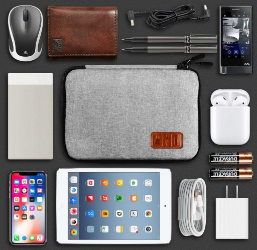 TORBA na KABLE akcesoria ORGANIZER PODRÓŻNY etui podróżna + 5 RZEPÓW