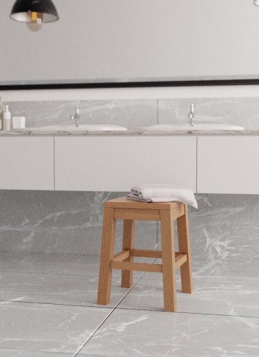 Taboret Luna L lity drewniany stołek dębowy