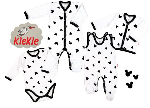 WYPRAWKA BODY pajac ŚPIOCH kaftan Myszka RÓŻ 62 KLEKLE