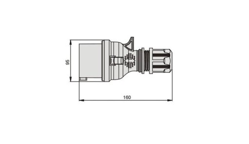 Вилка питания ELEKTROMET TWIST IP44 5P 16A 400V