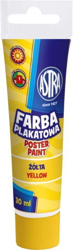 FARBA FARBY PLAKATOWA ASTRA TUBA 30ml ŻÓŁTA 915