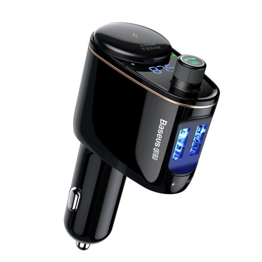 FM-передатчик Baseus, Bluetooth, MP3, зарядное устройство, 2 порта USB