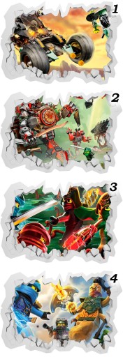 3D наклейки LEGO NINJAGO для детей 70x50