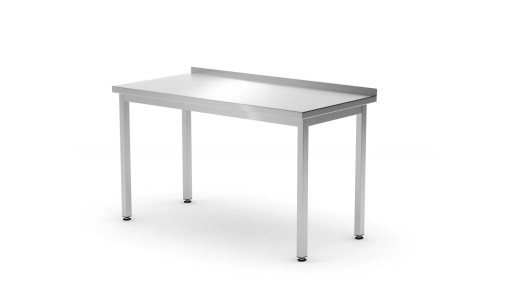 Стальной кухонный стол-столешница настенный с бортиком 120x60 см - Hendi